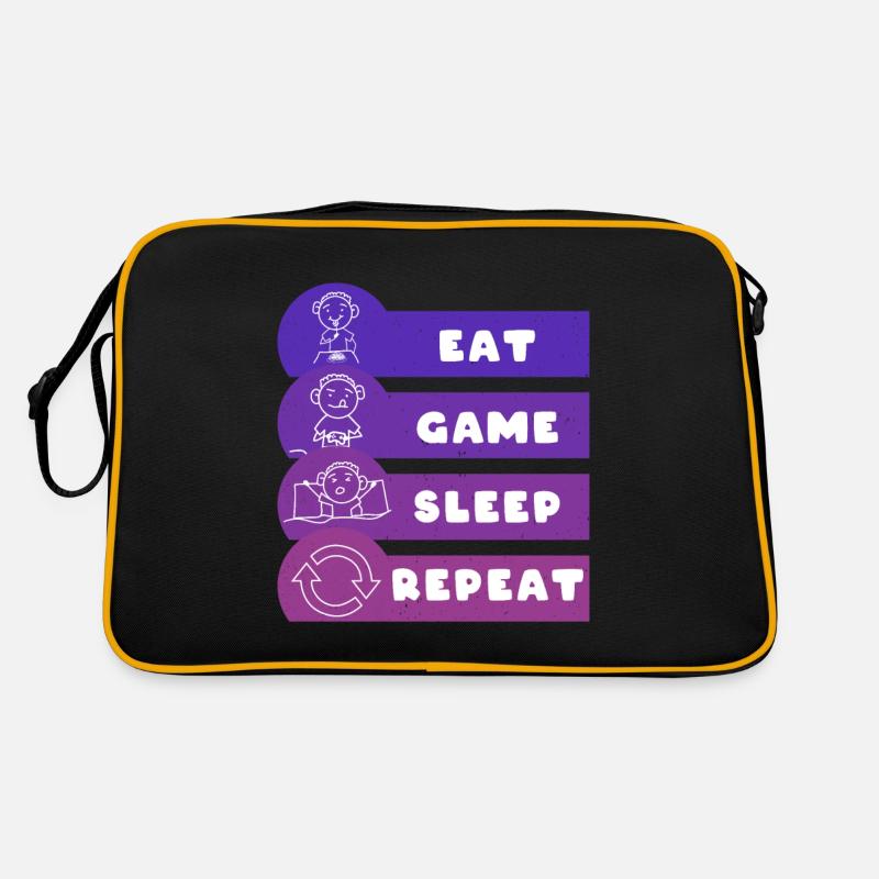 Eat Game Sleep Repeat Retro Tasche