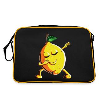 Citron Citron Jus de citron Lemon Dabbing Costume - Sac Retro - noir/or - Dos