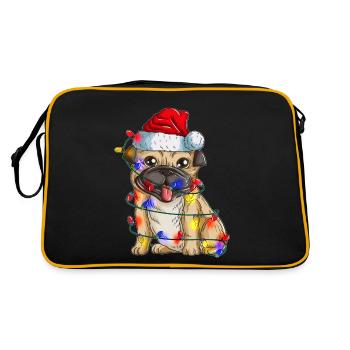 Fier Carlin Maman Chiens Gangster Chien Maman Chien Chien - Sac Retro - noir/or - Dos