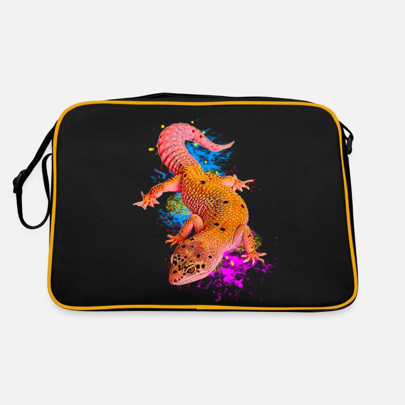 Leopard Gecko Watercolor Reptile Keeper Retro Bag