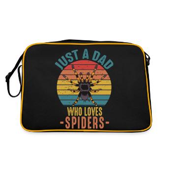 Juste un papa qui aime spiders rétro vintage spider - Sac Retro - noir/or - Dos