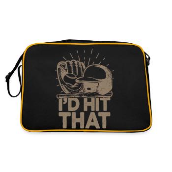 I'd Hit That Funny Baseball Fan - Retro Bag - black/gold - Back