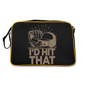 I'd Hit That Funny Baseball Fan - Retro Bag - black/gold - Back