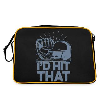 I'd Hit That Funny Baseball Fan - Retro Bag - black/gold - Back