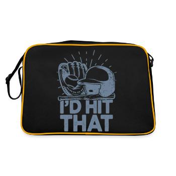 I'd Hit That Funny Baseball Fan - Retro Bag - black/gold - Back