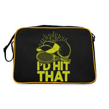 I'd Hit That Funny Tennis Retro Tennis Player - Retro Bag - black/gold - Back