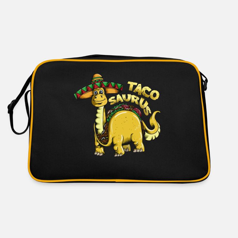 Brachiosaurus Dinosaurier Tacosaurus Cinco de Mayo Retro Tasche