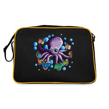 Livres Livres Octopus Octopus Lire Livres Fans - Sac Retro - noir/or - Dos