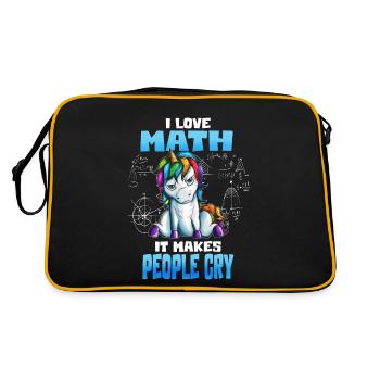 I love Math it makes people cry - Retro Bag - black/gold - Back