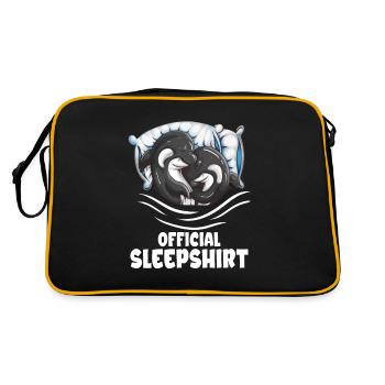 Orque Baleine Orque câline 2 orques mignonnes câlins sommeil - Sac Retro - noir/or - Dos