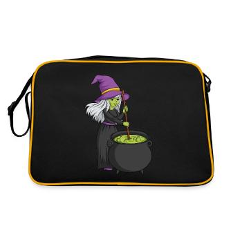 Witch Magic Potion Magic Gift Gift Idea - Retro Bag - black/gold - Back