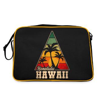 Hawaii Honolulu - Retro Bag - black/gold - Back