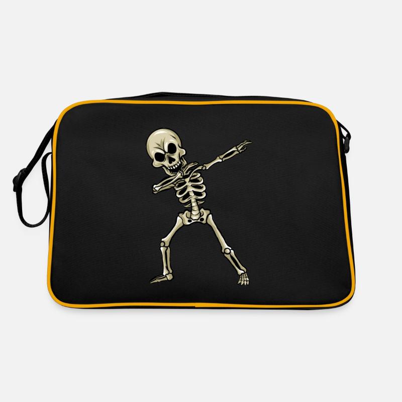 Dabbing Skeleton Skeleton Gift Dab - Retro Bag - black/gold