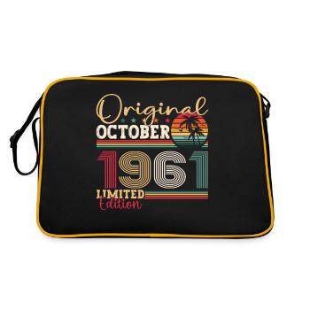 Original October 1961 61st Birthday Gift Cool - Retro Bag - black/gold - Back