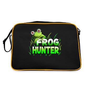 Toad Frogs Tadpole Frog Hunter Children's Shirt - Retro Bag - black/gold - Back