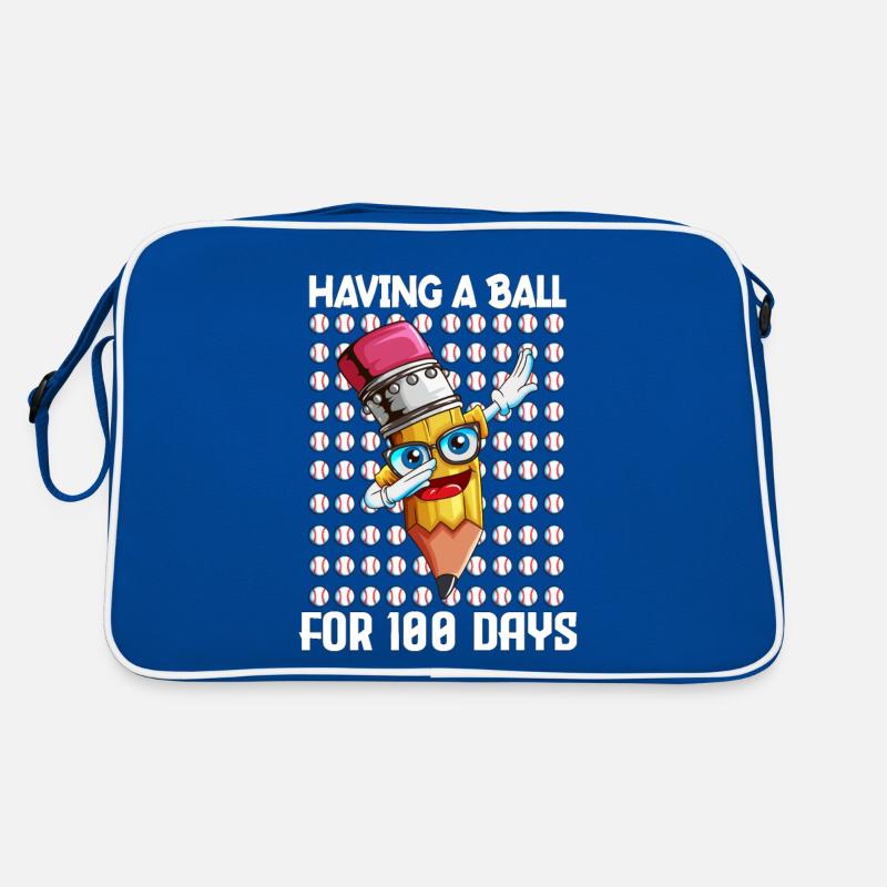 Having A Ball for 100 Days Stift Dab Kindergarten Retro Tasche