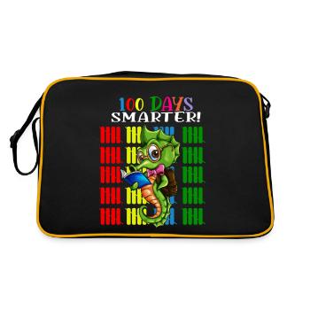 100 jours plus intelligents pour les enfants de l’école Conception d’hippocampes - Sac Retro - noir/or - Dos
