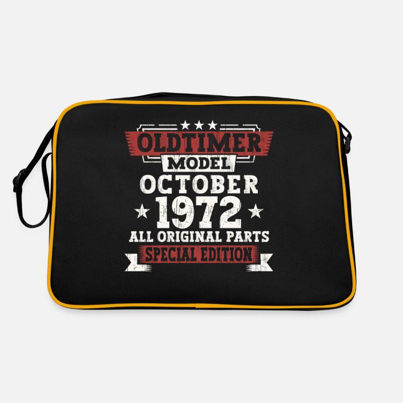 Oldtimer October 1972 50th birthday gift Retro Bag