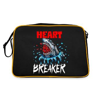 Shark Fish Valentine’s Day Heartbreaker Heartbreaker - Sac Retro - noir/or - Dos