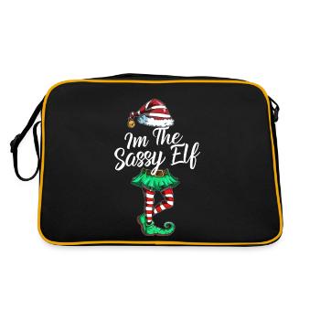 Noël Onze drôle en disant Enfants effrontés - Sac Retro - noir/or - Dos