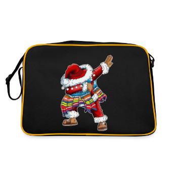 Père Noël mexicain Poncho Sombrero Dab - Sac Retro - noir/or - Dos