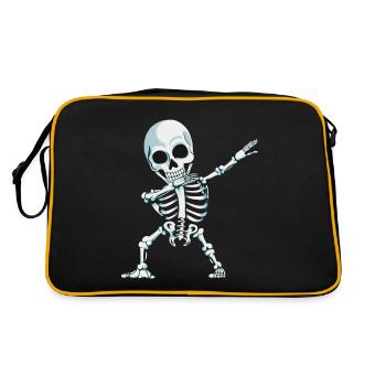 Dab Skeleton Horror Horror Outfit Skeleton Cadeau - Sac Retro - noir/or - Dos