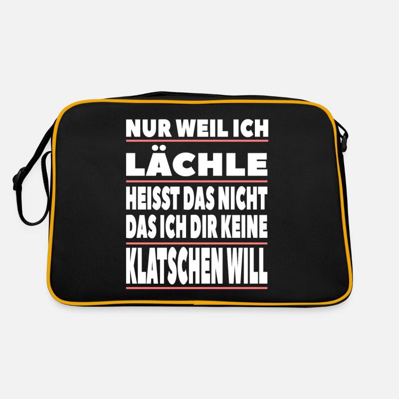 Nur weil ich lächle heisst das nicht Retro Tasche