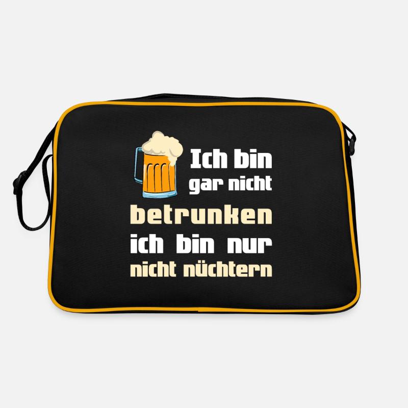Ich bin gar nicht betrunken ich bin nur nicht nüch Retro Tasche