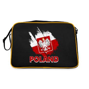 Poland Polska Polish flag - Retro Bag - black/gold - Back