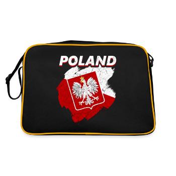 Poland Polska Polish flag - Retro Bag - black/gold - Back