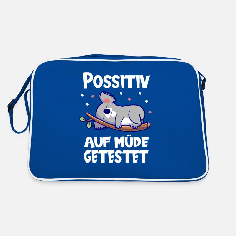 Koala Positiv auf müde getestet Retro Tasche