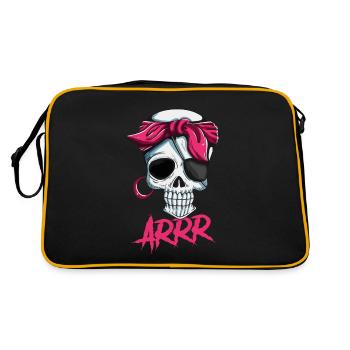 Pirate Family Mama Woman Girl Pirate Costume Outfit - Retro Bag - black/gold - Back
