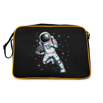 Football Moon Astronaut Joueur de football Astronaute - Sac Retro - noir/or - Dos