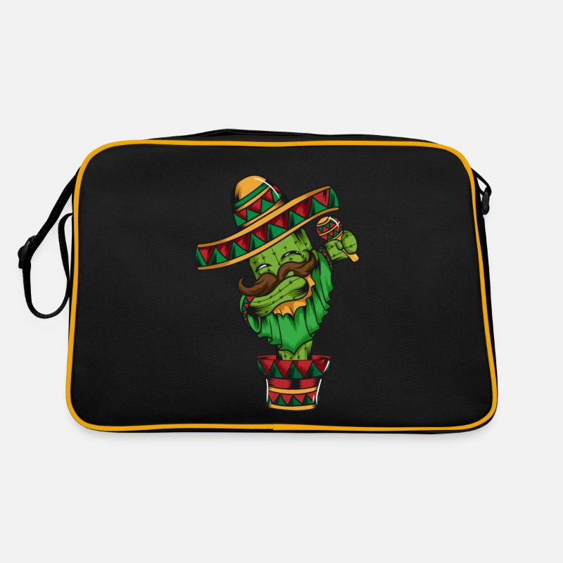 Maracas Mexique Désert Cactus Poncho Cinco de Mayo Sac Retro