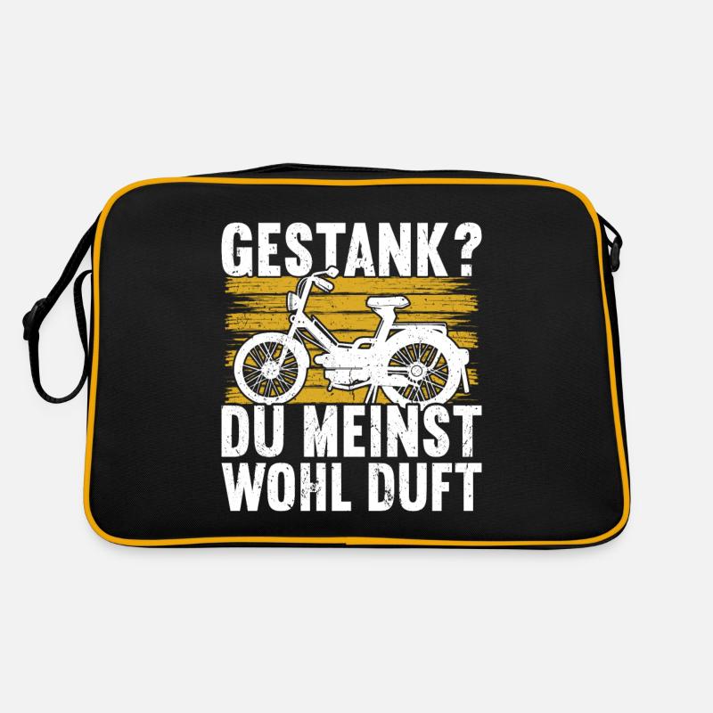 Mofa Mofas Moped Zweirad Mofafahrer Rollerfahrer Retro Tasche