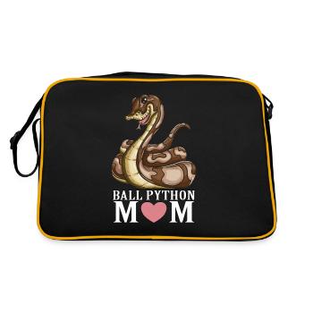 Serpent Amant Serpent Reptile Ball Python Maman - Sac Retro - noir/or - Dos