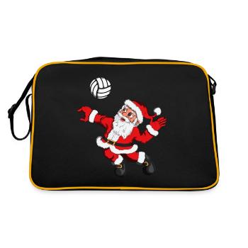 Noël Noël Noël Temps Volleyball Motif - Sac Retro - noir/or - Dos