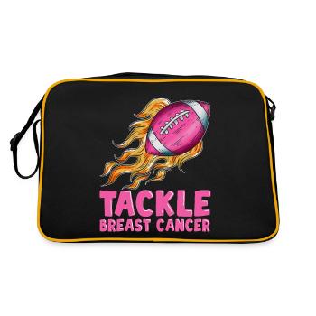 Burst Cancer Tumor Football Sensibilisation - Sac Retro - noir/or - Dos