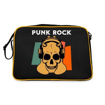 Punk Rock Punks Punk - Retro Tasche - Schwarz/Gold - Hinten