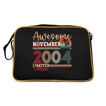 Cadeau original du 18e anniversaire de novembre 2004 - Sac Retro - noir/or - Dos