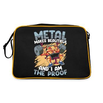 Metal Makes Beautiful And I Am The Proof - Retro Tasche - Schwarz/Gold - Hinten