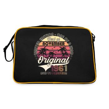 Original November 1961 61st birthday gift - Retro Bag - black/gold - Back