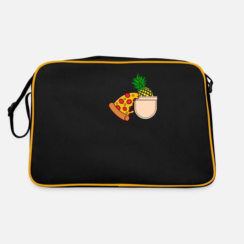 Pizza Ananas Retro Tasche