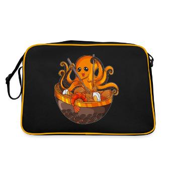 Octopus Sushi Fan Japon Amateurs de cuisine japonaise - Sac Retro - noir/or - Dos