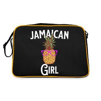 Fille jamaïcaine Jamaïque - Sac Retro - noir/or - Dos