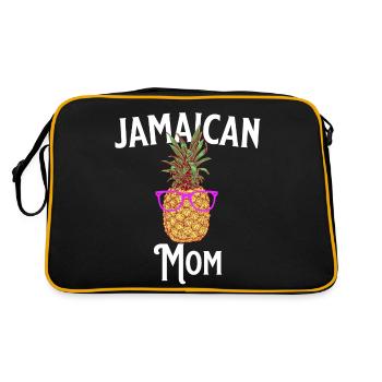 Jamaika Mutter - Retro Tasche - Schwarz/Gold - Hinten