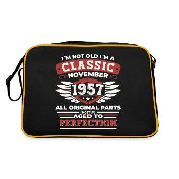 Classique Novembre 1957 - Cadeau de 65e anniversaire - Sac Retro - noir/or - Dos