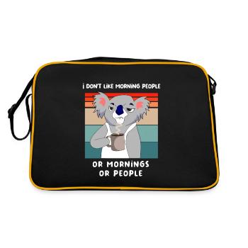 I hate Morning People And Mornings And People Kaff - Retro Bag - black/gold - Back