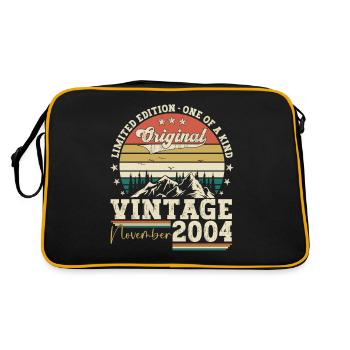 Cadeau original du 18e anniversaire de novembre 2004 - Sac Retro - noir/or - Dos