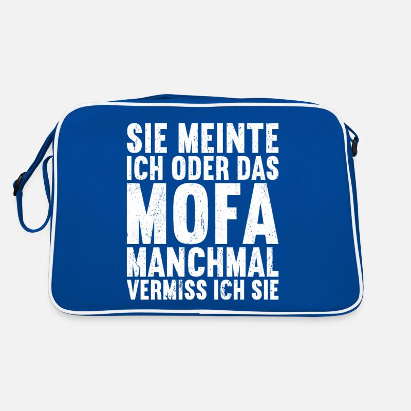 Mofa Mofas Moped Zweirad Mofafahrer Rollerfahrer Retro Tasche
